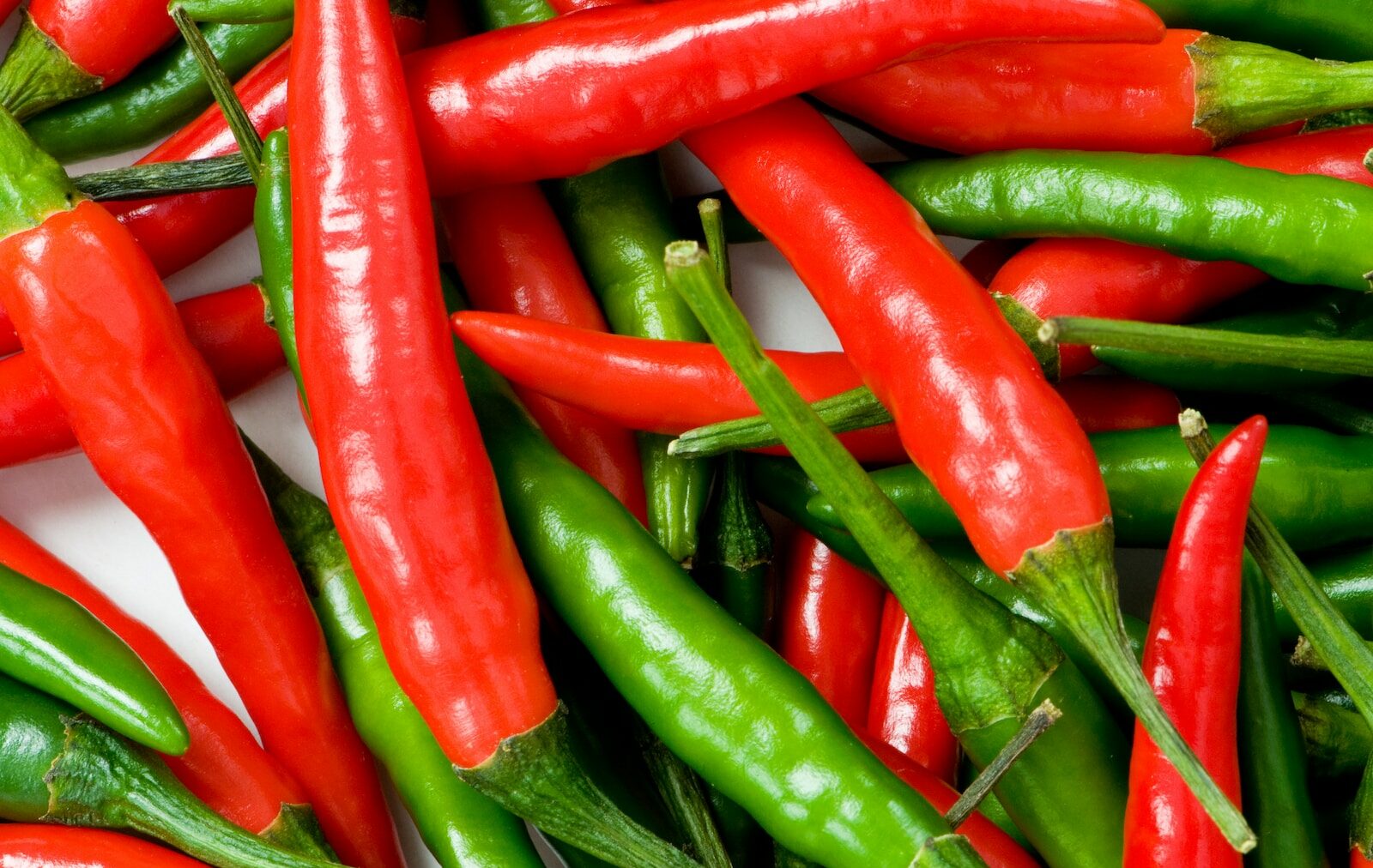 Green and Red Hot Pepper